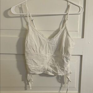 Hollister White Lace Trimmed Women's Top